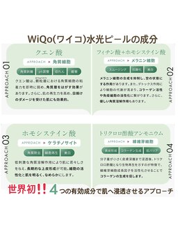 プティ カシェット 伊丹店(petit cachette)/ワイコWiQo水光ピール4つの成分