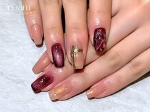 イロアム(iroam)/キルティング/シンプル/ボルドー