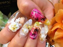ネイルブラックシー デコ電ショップ クリスタルシー(BLACK SEA Shop Crystal Sea)/夏ネイル
