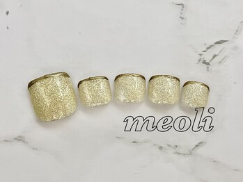 ミオリィ(meoli)/ワンカラー＋ラメアート