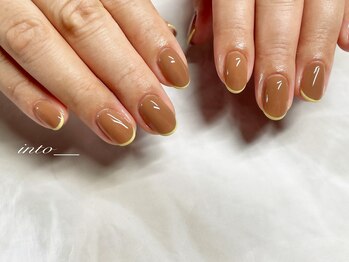 ネイルサロン イントゥ(into_)/イエロー　スキニーフレンチ　