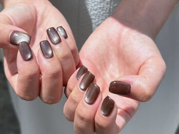 アオ 渋谷(ao.)の写真/≪パラジェル＆フィルイン≫反り爪や自爪の弱い方に必見◎爪のお悩みをカバーしながらアートを楽しめる!