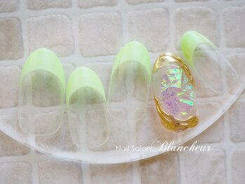 ネイルサロン ブランシュール(Nail Salon Blancheur)/ピスタチオのニュアンスフレンチ