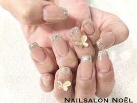 ガラスフレンチネイル