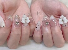 フルゥ エビス(fl EBISU.)/リボン/チークワンホンネイル