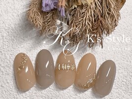 シンプル秋色ネイル【定額B】
