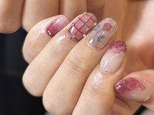ラクネイル 浦和店(raku nail)/ローズピンク×推しネイル