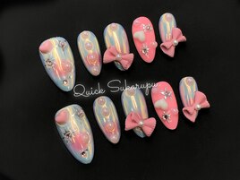 キラキラ立体ネイル