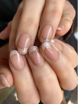 ファストネイル(FAST NAIL)/シェル風フレンチ