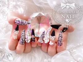 【スカルプ長さだしネイル】