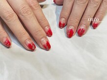 ネイルサロン イントゥ(into_)/ニュアンス　赤　イベント