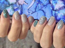 ラクネイル 浦和店(raku nail)/水色 クリア ニュアンス