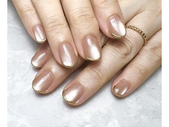 ネイルルーム セレッソ(CEREZO)/マグネットにミラーフレンチ