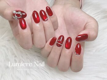 ルミエール ネイル モンナカ(Lumiere Nail Monnaka)/オンブレフレンチ/冬ネイル