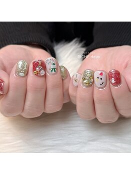 リッシュ ドゥ(RICHE deux)/クリスマスネイル♪