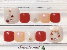 スエルテ ネイルサロン 北千住店/クリスマスフットネイル ¥9200