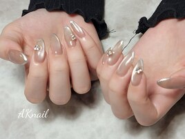 マグネット×Vカットストーン