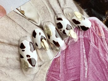 ネイルサロンフォーユー(for u)/カウ柄ネイル♪￥7980