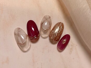 ルームヘアネイル 曙橋店(Room hair nail)/大理石ミラーネイル