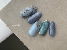 ネイルサロン ブランロール 三軒茶屋店(Blanl'or)/水色フラワーネイル