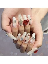 アヤネイルズ アンド アイラッシュ(AYA NAILZ.＆Eyelash)/赤ハートが可愛い