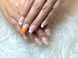 アシメハートフレンチネイル