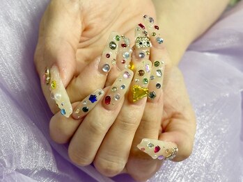 ユニネイル 池袋(Uni Nail)/キラキラロングネイル