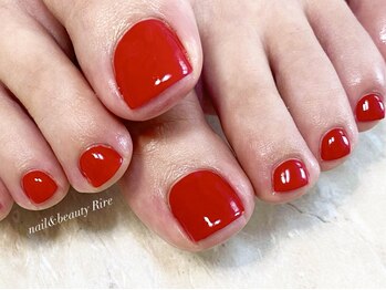 リル(Rire)の写真/【丁寧な甘皮・角質ケアで美しい足元に】自分へのご褒美に、こだわりの素敵なフットネイルで気分アップ♪