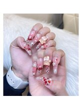 ☆長さだし人気NO.1コース☆【10本長さだし】持ち込みデザイン★パーツ・ストーン付け放題10本¥11480