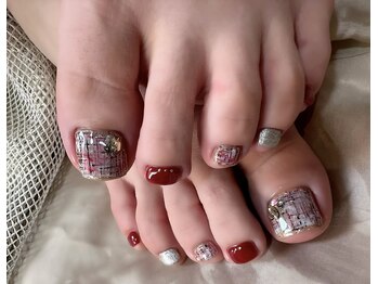 サロンドアイコ (Salon de aico)/□ツイードフットネイル□
