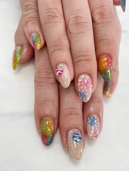 テラス(TERRACE)/夏祭りネイル