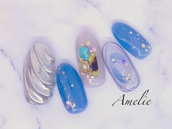 アメリ(Amelie)/ワンカラー/うねうね/ミラー