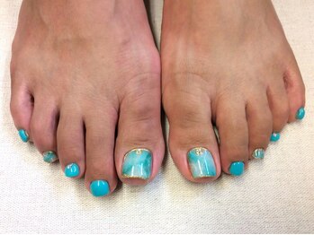 NO-110 大理石柄フットネイル