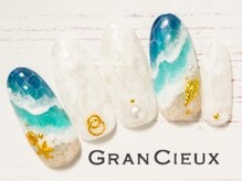 クアトログランシュ 青葉台(QUATRO×GranCieux)/リゾート水面ネイル／8500円