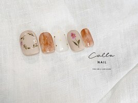 ニュアンスカラーとお花デザイン