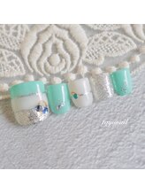 たゆ ネイル(たゆnail)/夏のグリーンブルーネイル