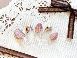 バレンタインネイル