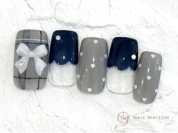 ネイルメゾン 池袋店(NAIL MAISON)/グレーチェック¥10550