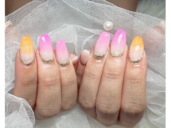 ジェー エス シー ネイル(J.S.C.nail)/グラデーション/派手ネイル