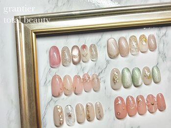 グランティア トータルビューティー(grantier total beauty)の写真/【初回オフ無料★定額デザイン¥6990/2時間やり放題(持込OK)¥9050】トレンドのワンホンや韓国ネイルも♪