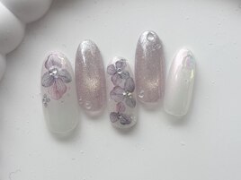 紫陽花ネイル/8000円