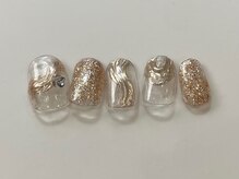 ネイルメゾン 天神店(NAIL MAISON)/ヴィンテージラメ金￥4550