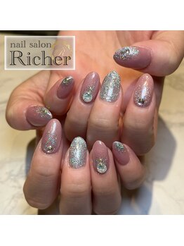 エスフィーネイルサロン リシェル(Esfy nailsalon Richer)/キラキラピンクネイル