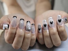 ヴィエル ネイル(VIEL NAIL)/黒なアシメネイル