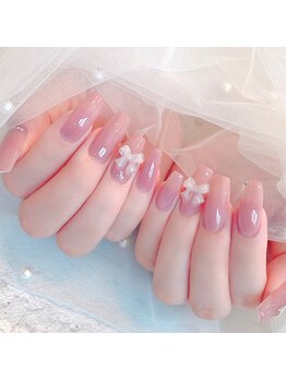 チャコネイル(chaco-nail)/シンプルガーリーネイル♪