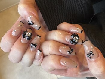 黒フレンチリボン♪