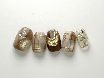 クレモアネイル 池袋西口店(CLEMORE NAIL)/ベージュ×マグネット