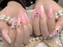 モアネイル 新宿/豹柄ネイル/持ち込み/新宿