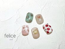 ネイルサロン フェリーチェ 東川口店(Felice)/【定額ネイル】一本アート
