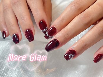 モアグラム 大宮東口店(More Glam)/チップ長さだし4本デザイン